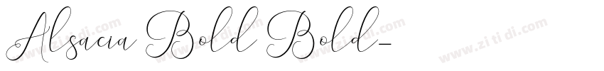 Alsacia Bold Bold字体转换